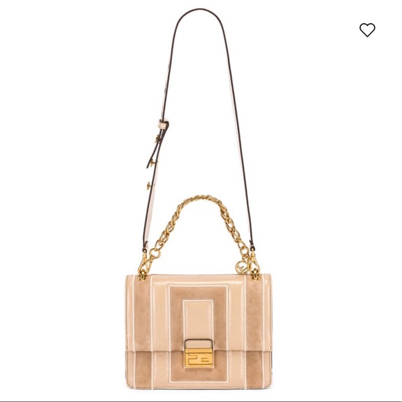 FENDI Embossed Kan U Bag in Nude - Picture 4 of 16